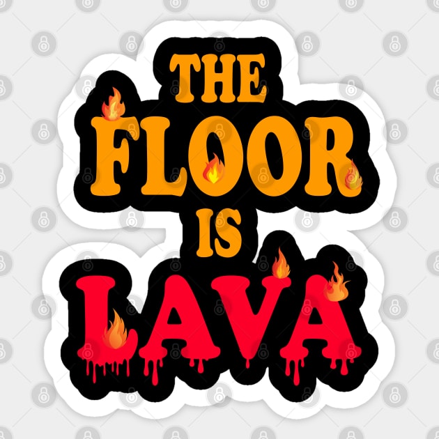 Funny The Floor Is Lava Gift for Parkour Freerunning Love to Jump Science Teacher Gift Sticker by JPDesigns